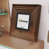 Square Size Walnut Wooden Picture Frame Big Step Style, With Black Mount
