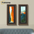 Panorama Style Walnut Oslo Picture Frames With Black Mount