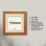 Square Walnut Picture Frames Wooden Photo Frames With Ivory Mount