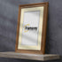 Swept Style Walnut Picture Frame Wall Décor Photo Frame With Ivory Mount