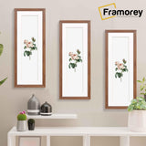 Panoramic Step Style Walnut Photo Frame With White Mount
