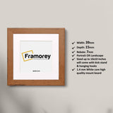 Square Walnut Picture Frames Handmade Photo Frames With White Mount