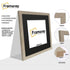 Square Size Light Oak Picture Frame With Black Mount