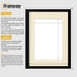 Thin Matt Black Picture Frames With Ivory Mount