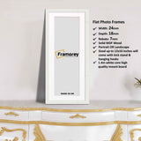 Flat Panoramic White Picture Photo Frame Wall Art Poster Frame With White Mount
