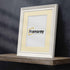 Swept Style Square White Picture Frame Wall Décor Photo Frame With Ivory Mount
