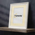 Swept Style Square White Picture Frame Wall D?cor Photo Frame With Ivory Mount