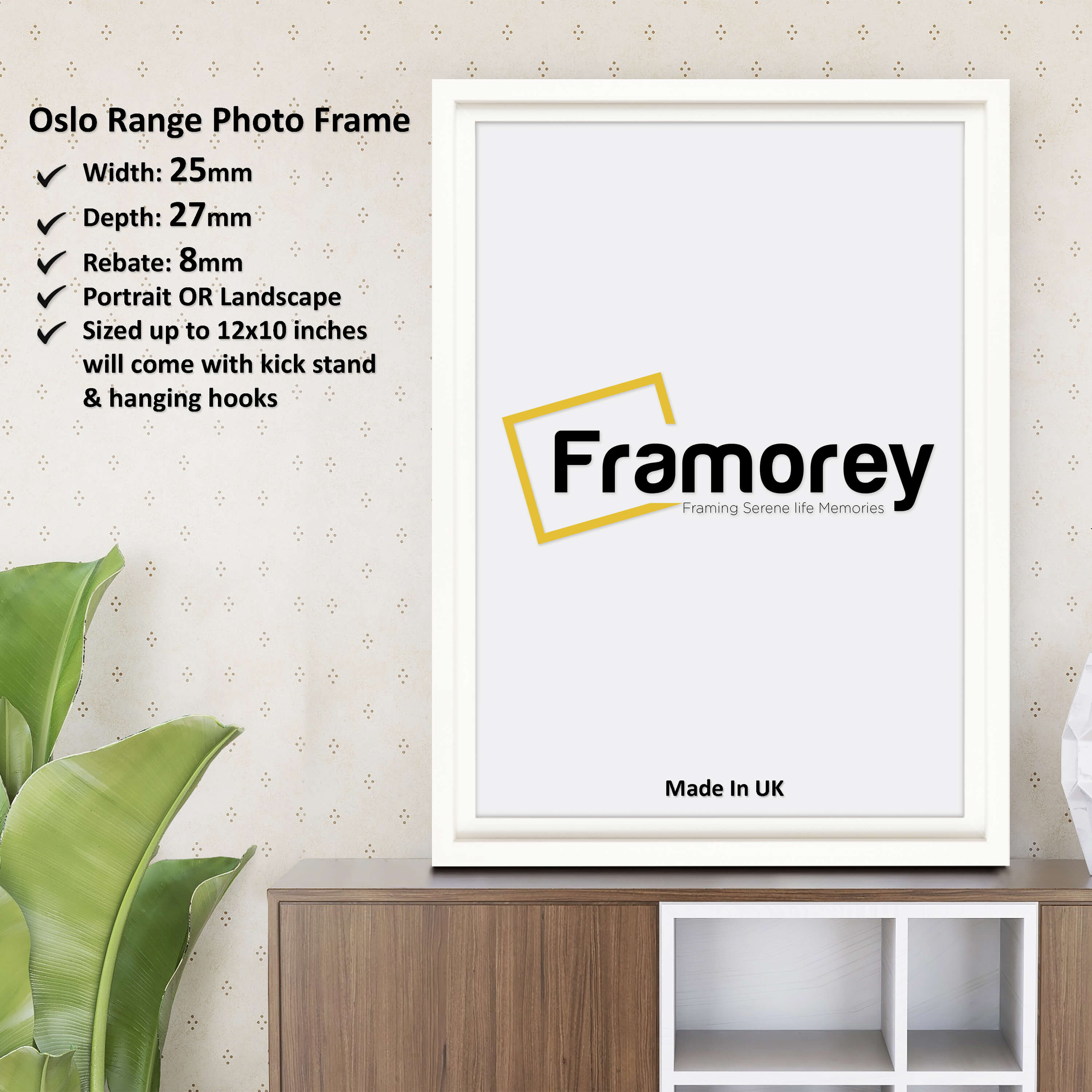White Picture Frame Oslo Style Photo Frames Poster Frames