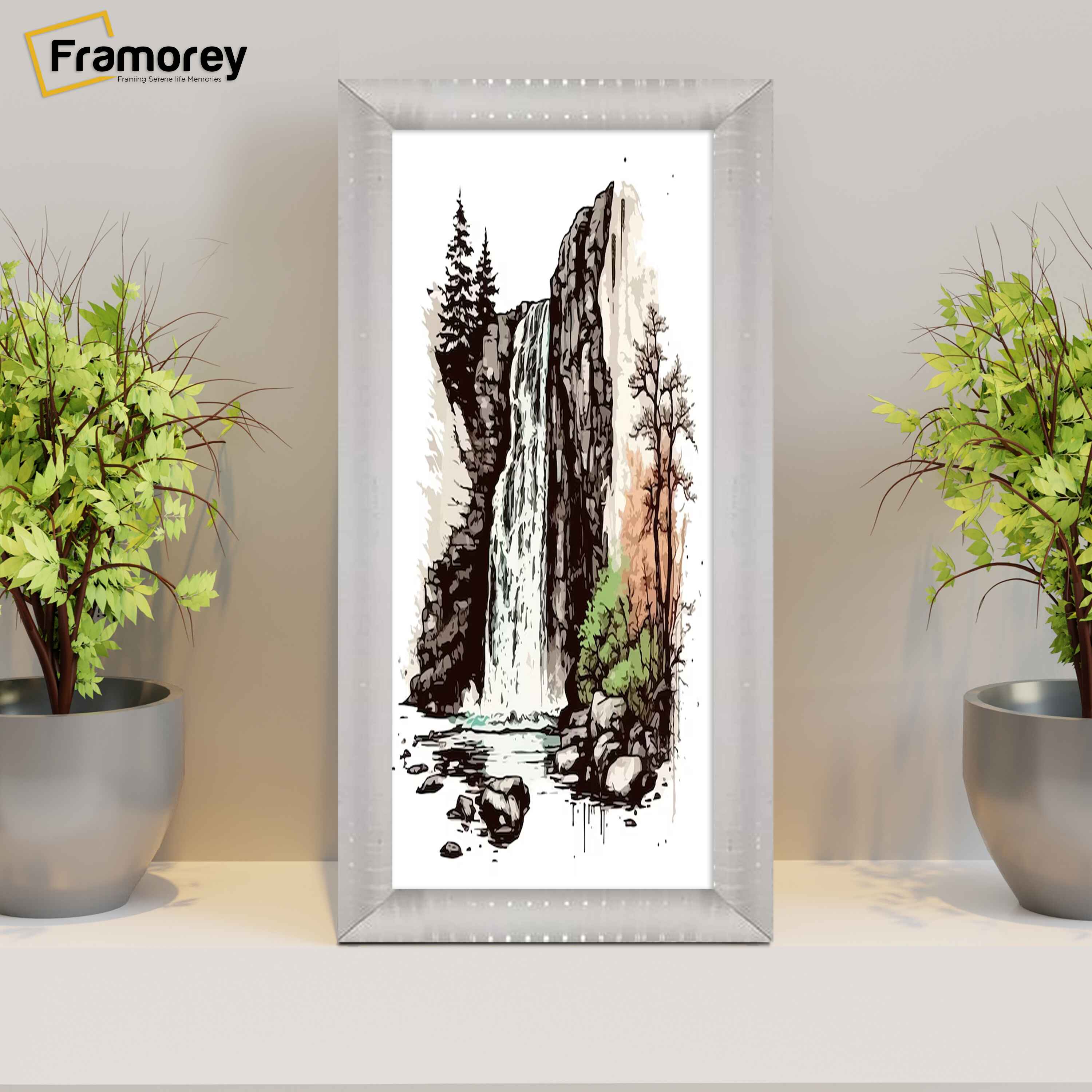 White Picture Frame Panorama Style Poster Frame