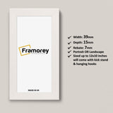 Panoramic White Picture Frames Handmade Wooden Effect Poster Frames
