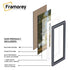 Panoramic Ash Black Picture Frame With white Mount
