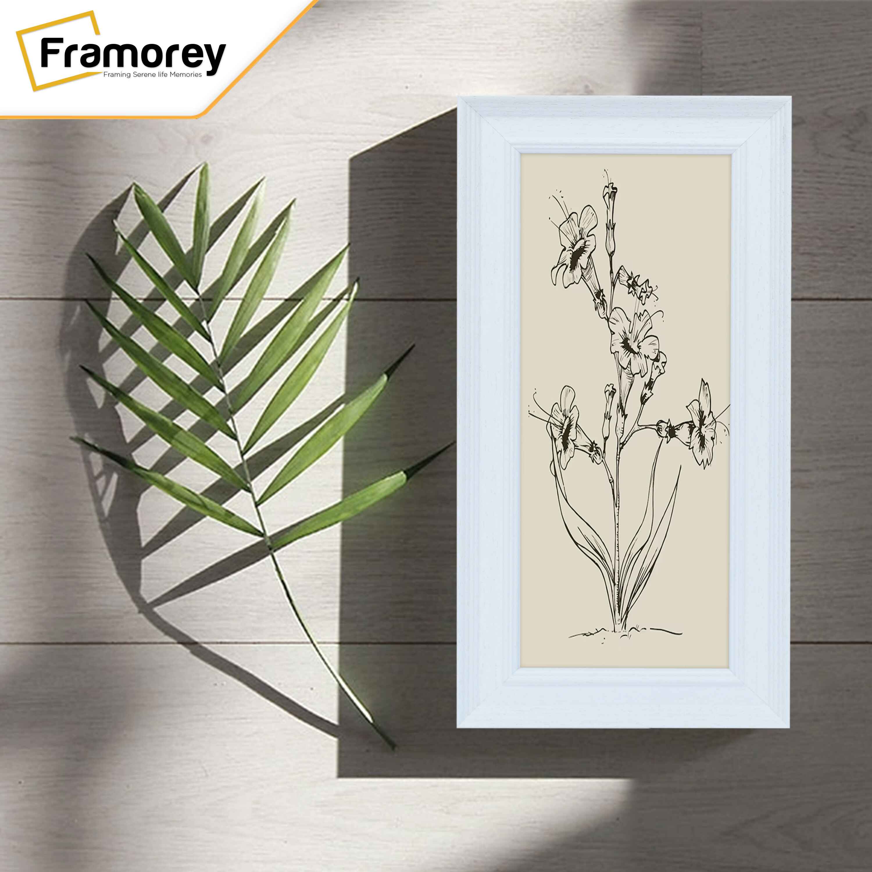 Panoramic Size Grained White Picture Frame Photo Frame Fletcher Wood Wall Art Frame