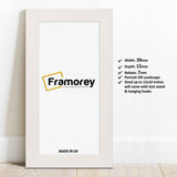 Panoramic White Picture Frames Handmade Wooden Effect Poster Frames