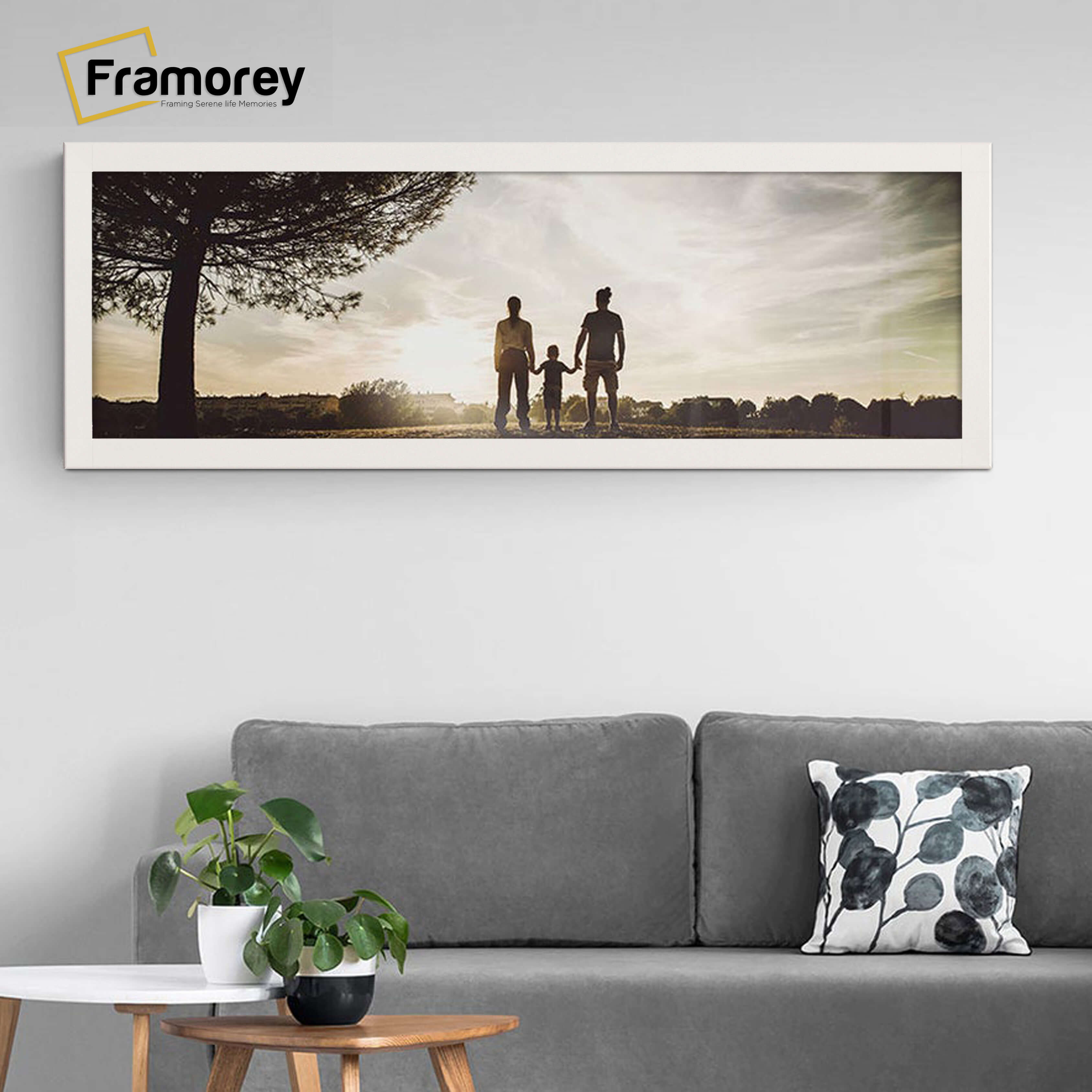 Panoramic Size White Picture Frames Wall Art Frame