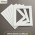 White Bevel Cut Mount For Home Decor Poster Frames