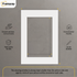 White Bevel Cut Mount with some measurements and its some features of it describe in this image.