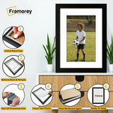 Step-by-step guide showing how to insert a photo into a Black picture frame