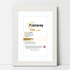 White wooden poster frame With White Mount, flat texture, premium wall décor frame on a White surface standing with a wall