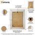 White Picture Frame Backside View Featuring it's parts