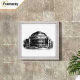 White Square Reverse Style Poster Frame is hanging on a wall