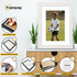 illustration of how to install a White With White Mount picture frame step by step