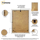 Flat White Picture Photo Frame Wall Art Poster Frame With Black Mount