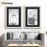 White Shabby Ornate Picture Frame Wall Art Frames With Black Mount