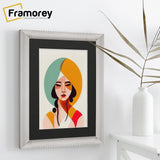 White Wall Photo Frame poster Frame With Black Mount