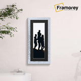 Panoramic White Picture Frame Rockstar Wall Art Frame With Black Mount