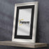 Swept Style White Picture Frame Wall Décor Photo Frame With Black Mount