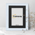 Grained White Picture Frame Fletcher Wood Wall Art Frame With Black Mount