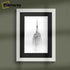 Step Style White Picture Frame Wall Art Poster Frame With Black Mount