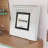 Square Size White Wooden Picture Frame Big Step Style Photo Frames With Black Mount