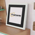 Step Style Square Size White Picture Frame With Black Mount