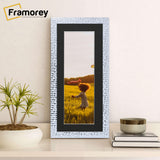 Panoramic White Picture Frame Rockstar Wall Art Frame With Black Mount
