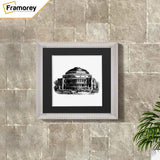 White Wall Hanging Picture Frame Square Size Frame With Black Mount