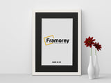 White Photo Frame With Black Mount Pictures Frames Modern Uk Handmade All Size - FRAMOREY