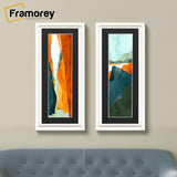 Panorama Style White Oslo Picture Frames With Black Mount