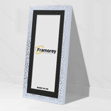 Panoramic White Picture Frame Rockstar Wall Art Frame With Black Mount