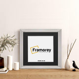 White Wall Hanging Picture Frame Square Size Frame With Black Mount