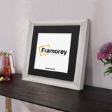 White Wall Hanging Picture Frame Square Size Frame With Black Mount