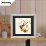 White Wall Hanging Picture Frame Square Size Frame With Black Mount