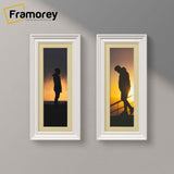 Swept Style Panoramic White Picture Frame Photo Frame With Ivory Mount