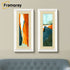 Panorama Style White Oslo Picture Frames With Ivory Mount