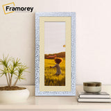 Panoramic White Picture Frame Rockstar Wall Art Frame With Ivory Mount