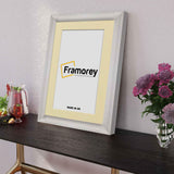 White Wall Photo Frame poster Frame With Ivory Mount