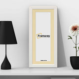 Antique Style Panoramic White Picture Frame Photo Frame With Ivory Mount