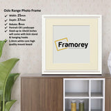 Square Size White Oslo Photo Frames Wall Art Frames With Ivory Mount