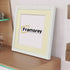 Step Style Square Size White Picture Frame With Ivory Mount