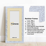 Panoramic White Picture Frame Rockstar Wall Art Frame With Ivory Mount
